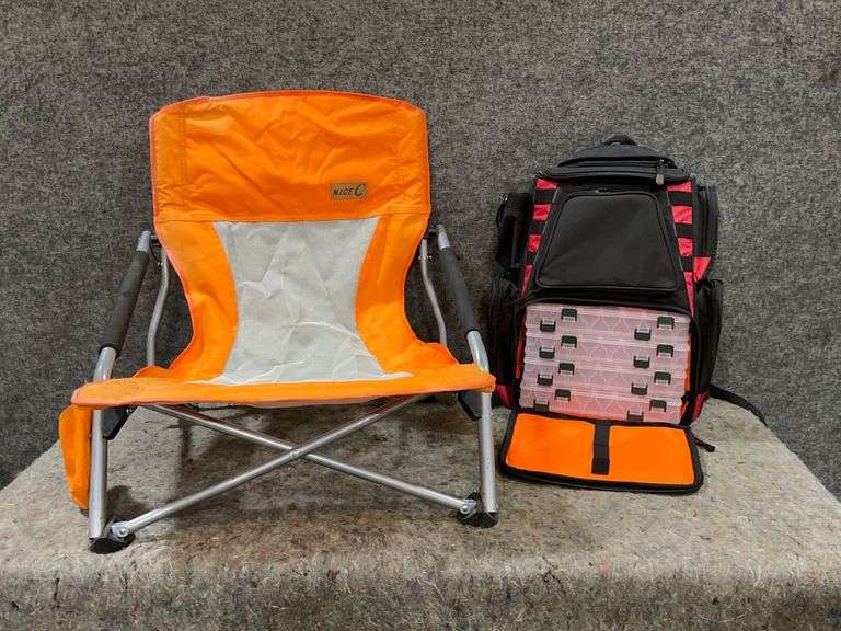 Piscifun Fishing Tackle Backpack And 1 NiceC Camping/Beach Chair
