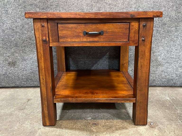 World Market Wooden End Table 