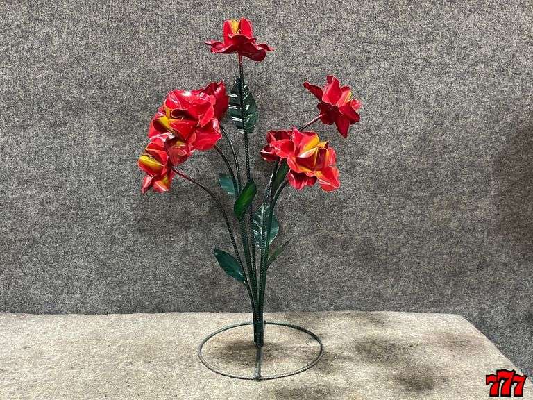 Red Metal Flower 