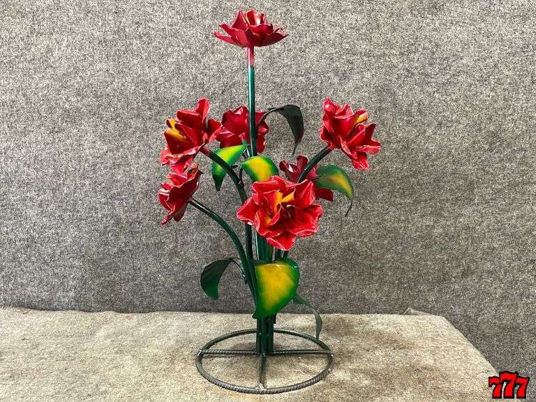 Red Metal Flower 