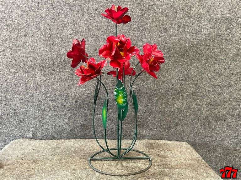 Red Metal Flower 