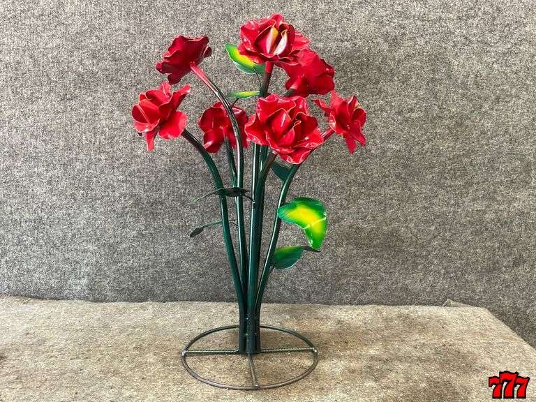 Red Metal Flower 