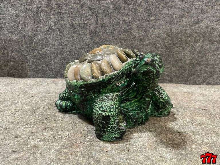 Green Rock And Cement Turtle 