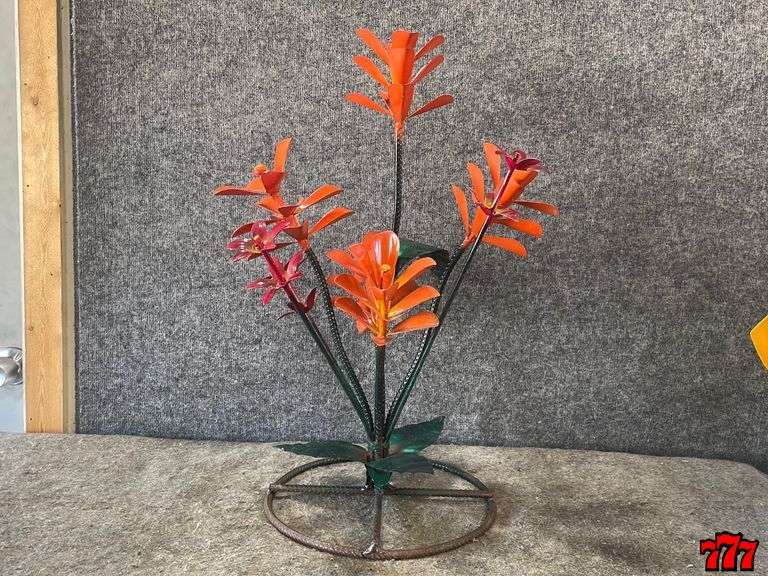 Orange Metal Flower 