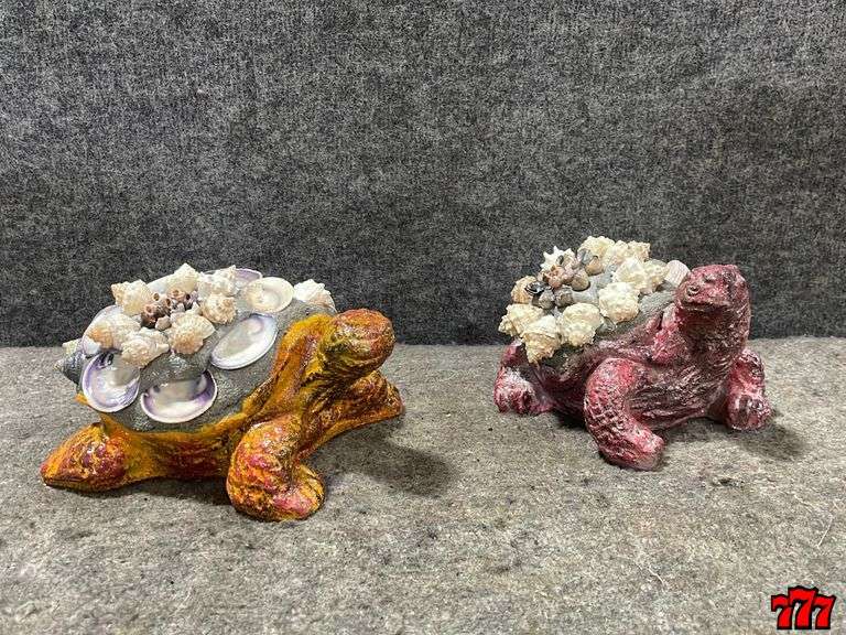 2 Cement/Shell Turtles 