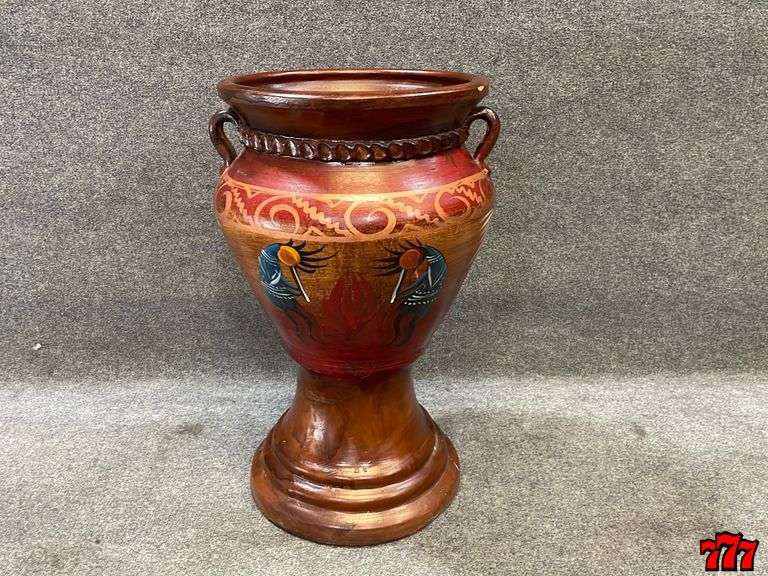 New Unused 30” Tall Clay Planter