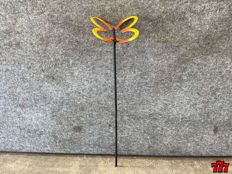 Butterfly Garden Stake Made Of Horseshoes