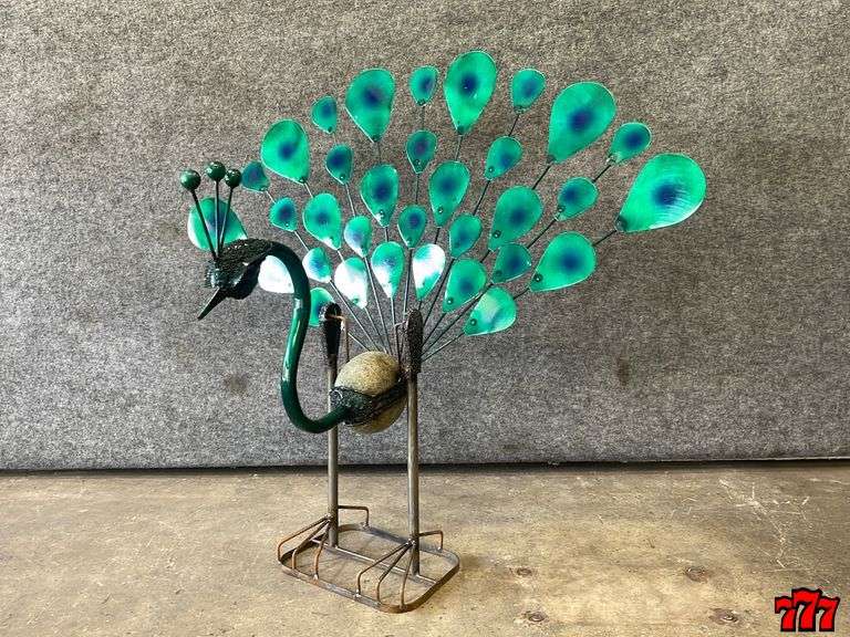 Green Metal And Rock Peacock