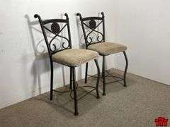 2 New Unused Barstool Chairs W/ Metal Base 