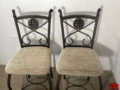 2 New Unused Barstool Chairs W/ Metal Base 