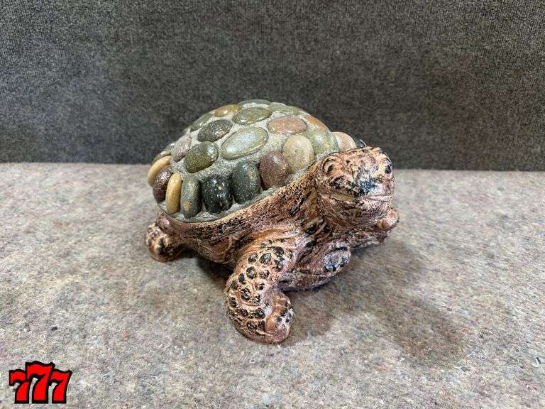 7” Tall Rock & Cement Turtle