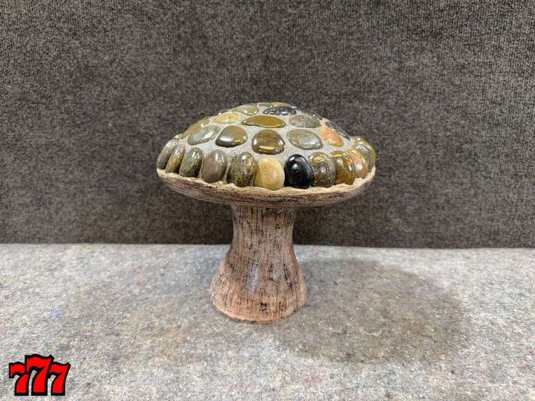 8” Tall Rock & Cement Mushroom