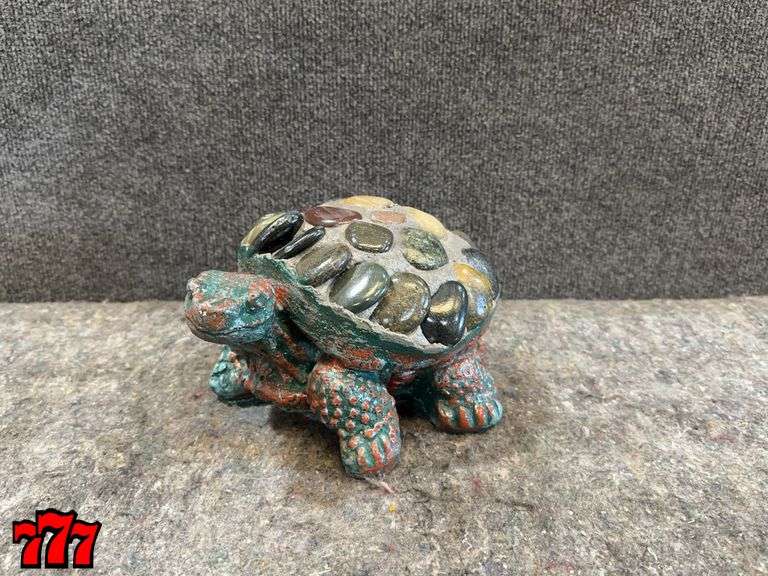 Small 5” Tall Rock & Cement Turtle