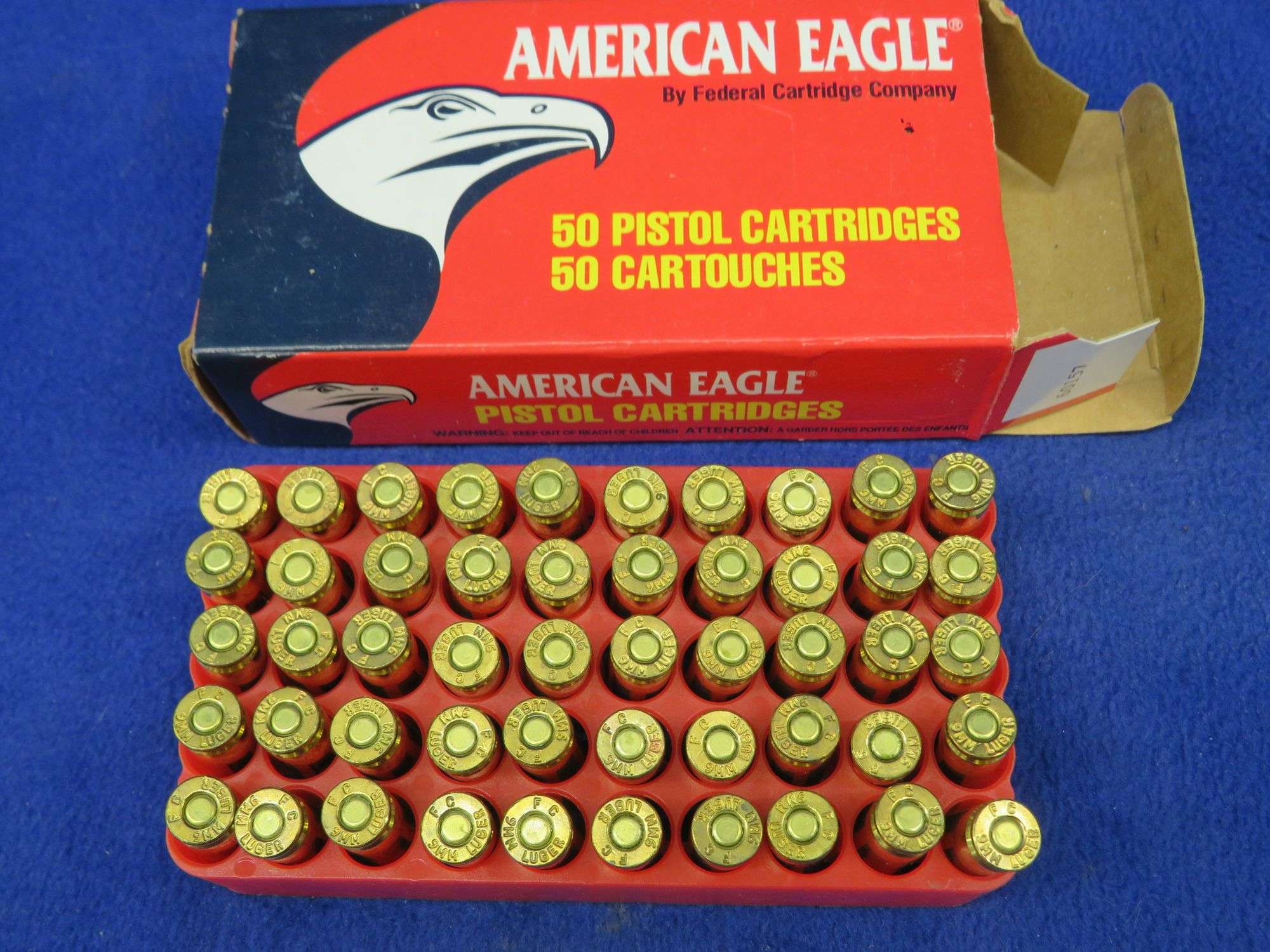 50 American Eagle 9mm rounds - AAA Auction and Realty