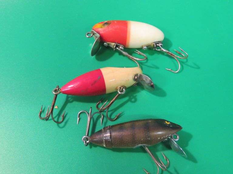 South Bend Fish O' Bite, runt-style Millsite(?), and a Wright and McGill Bugaboo