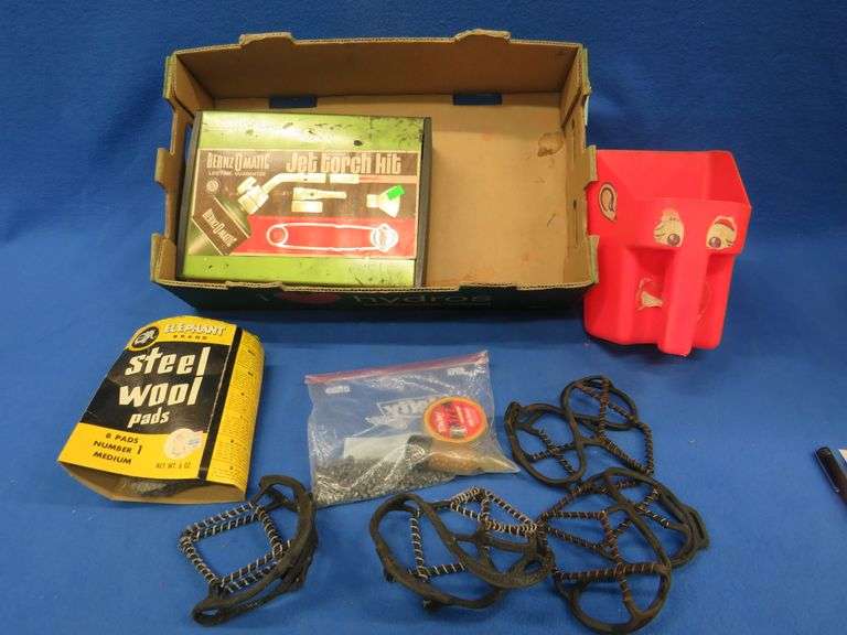 .177 pellets, torch kit, ice grippers, and more