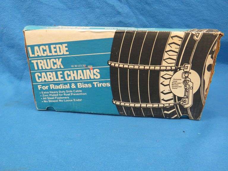Laclede tire cable chains. Fits tires as pictured.