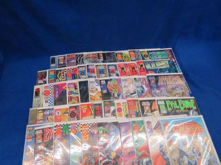 50 bagged and boarded comic books