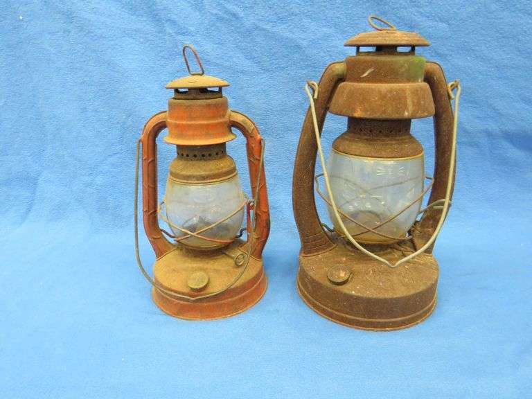 Pair of vintage barn lanterns