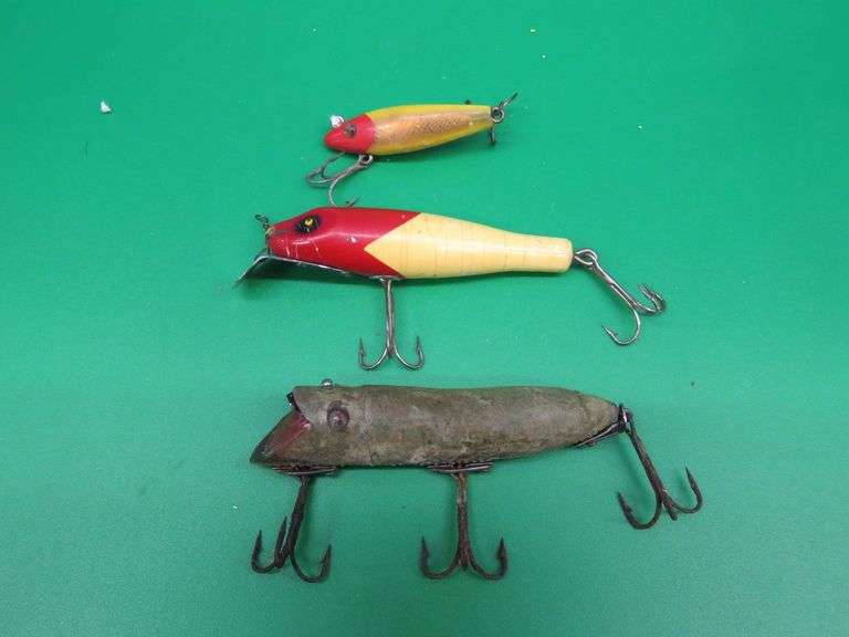 FISHING LURE SOUTH BEND 3½ VINTAGE WOOD PIKIE-ORENO IN BOX