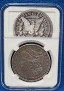 1880 S Morgan slabbed silver dollar