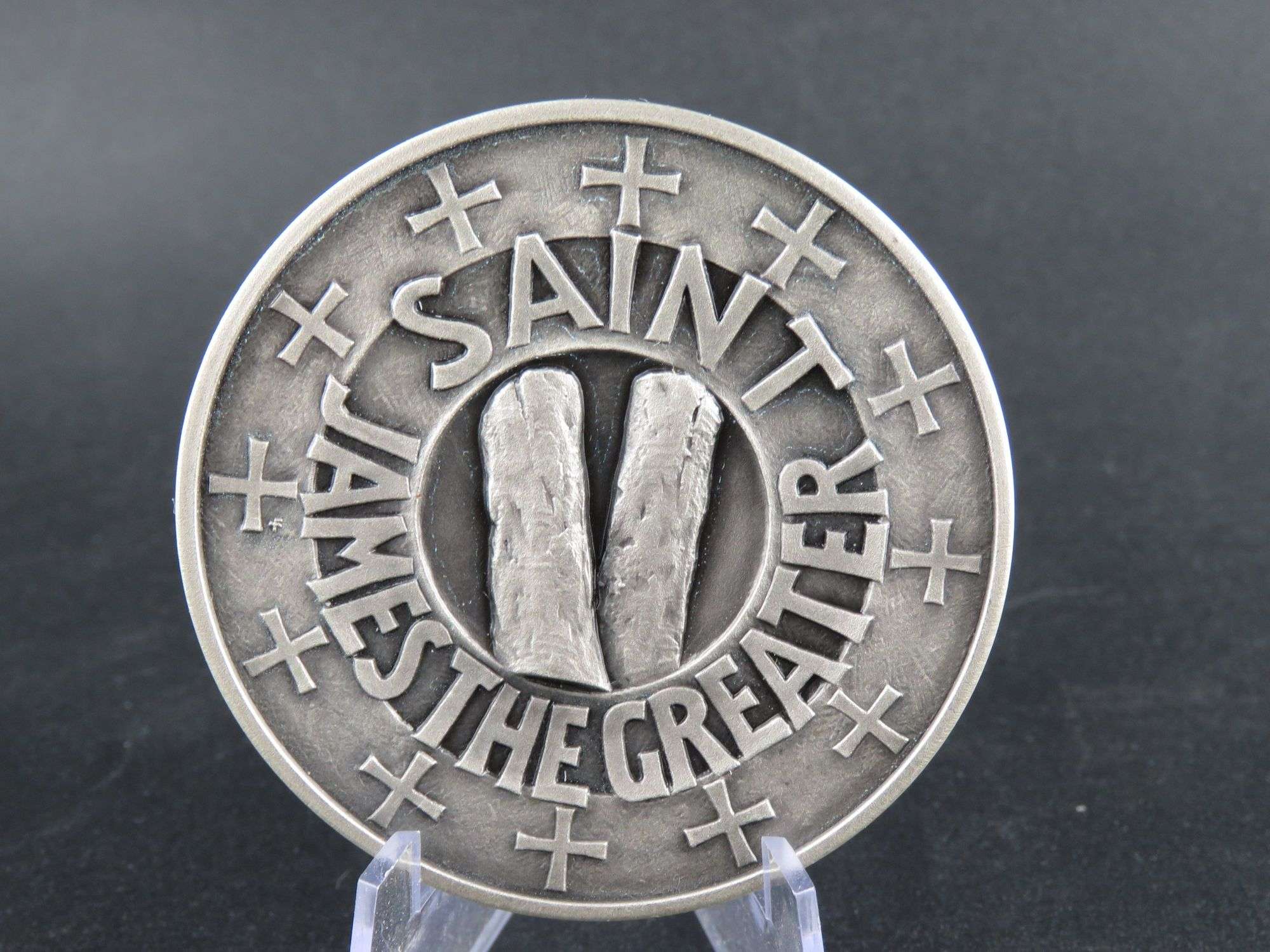 1973 Franklin Mint St. James The greater sterling silver medallion