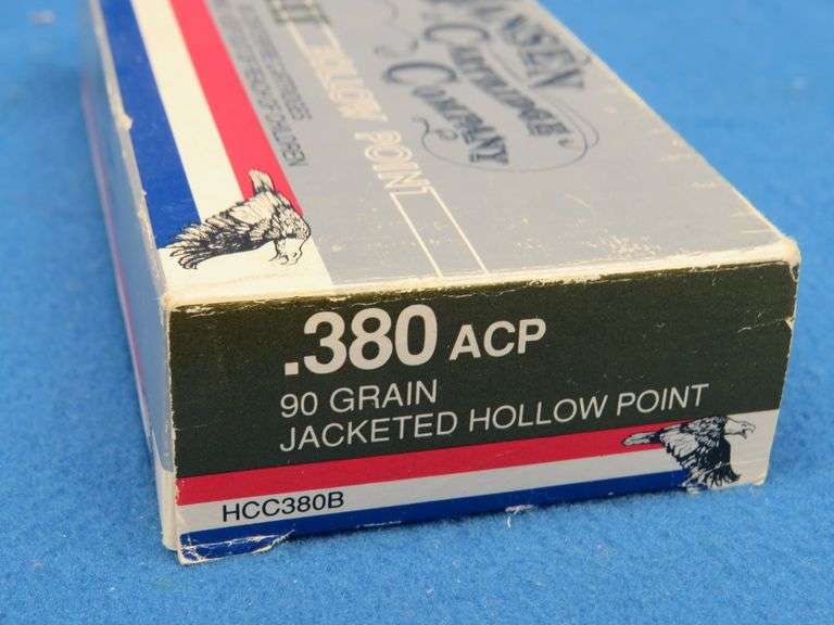 50 Hanson Cartridge Company .380 ACP rounds