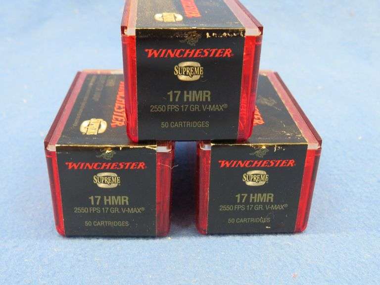 150 Winchester 17 HMR rounds