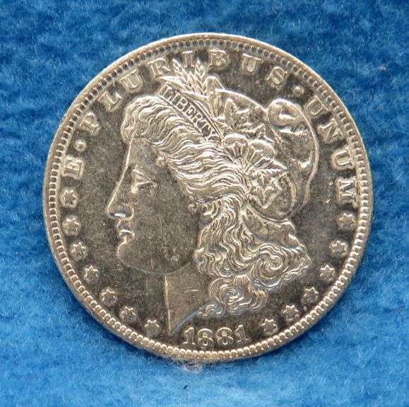 1881 O Morgan silver dollar