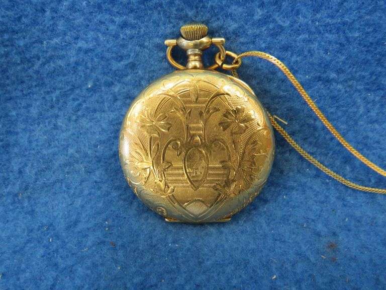 1912 working Elgin watch with chain.  25 year Keystone J. Boss gold filled case # 7596471. Elgin 15 