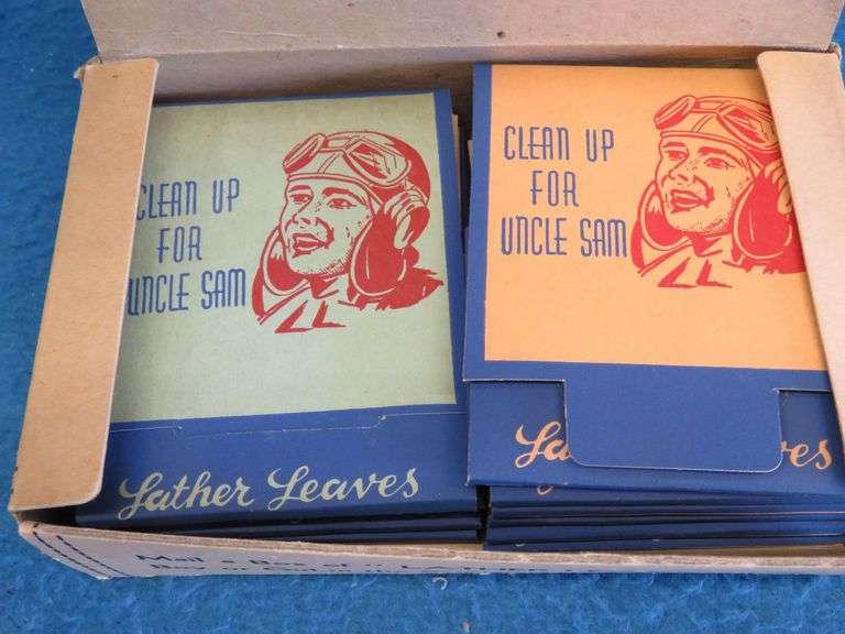 WWII "Clean up for Uncle Sam" NOS Lather Leaves soap