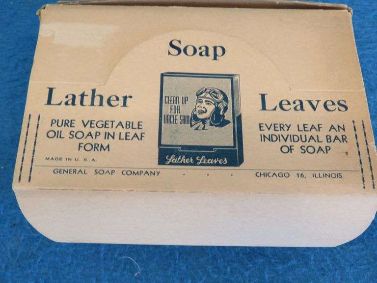 WWII "Clean up for Uncle Sam" NOS Lather Leaves soap