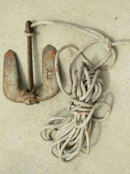 15-pound anchor with rope