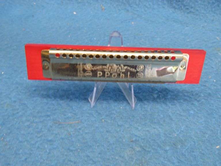 Pohl Brad 12-hole harmonica, 8 reeds, 4 dummy holes. VGC - AAA Auction ...