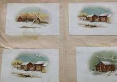 Two vintage early 20th-century scrapbooks, including whimsical anthropomorphic frog postcards and po
