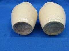 Two vintage Copenhagen Snuff stoneware jars