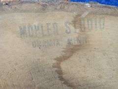 Original Al Mohler wooden slab art painting entitled  'Rising Mallard" form the Al Mohler Studio in 