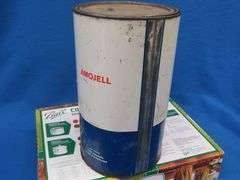 Vintage metal American Oil Snow-White Petrolatum can with contents