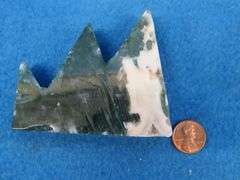 Two pieces of Moss Agate mountain.  Total weight 1.11 lb.
