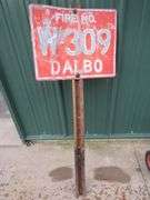 Vintage Dalbo Minnesota Fire Number sign