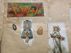 Two vintage early 20th-century scrapbooks, including whimsical anthropomorphic frog postcards and po