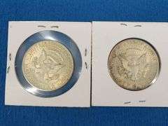 Two 1964 Kennedy half-dollars