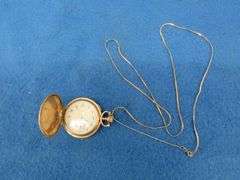 1912 working Elgin watch with chain.  25 year Keystone J. Boss gold filled case # 7596471. Elgin 15 