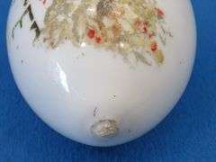 Milk glass painted easter egg