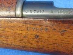 Antique Mauser Chileno Model 1895.  SN L7827.  DMW Arsenal.  7 x 57 cal.  All matching serial number