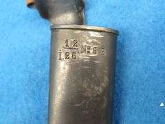 Swedish Mauser bayonet, metal sheath, and leather holder