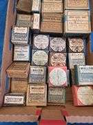 A box full of vintage healing herbs for ailments from different distributors