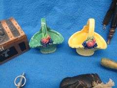 Collectible smalls including a child's egg beater, old amp gauge, vintage pipe, and more