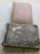 Two vintage early 20th-century scrapbooks, including whimsical anthropomorphic frog postcards and po