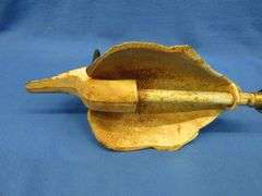 Antique cast iron painted mallard sprinkler with brass fittings, no markings found on casting